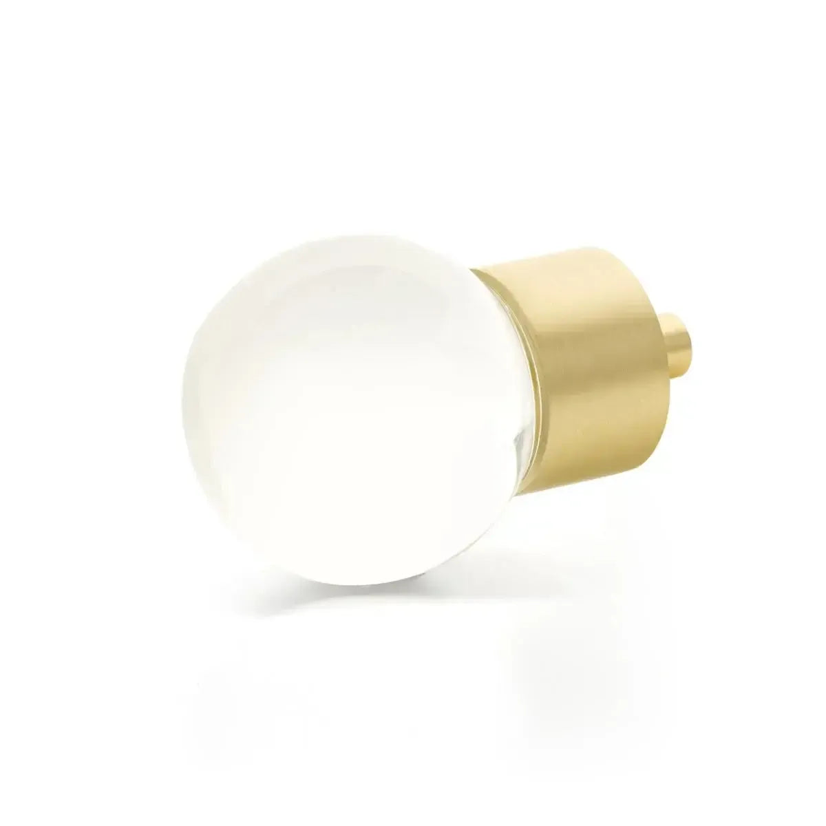 City Lights Globe Glass Knob Satin Brass