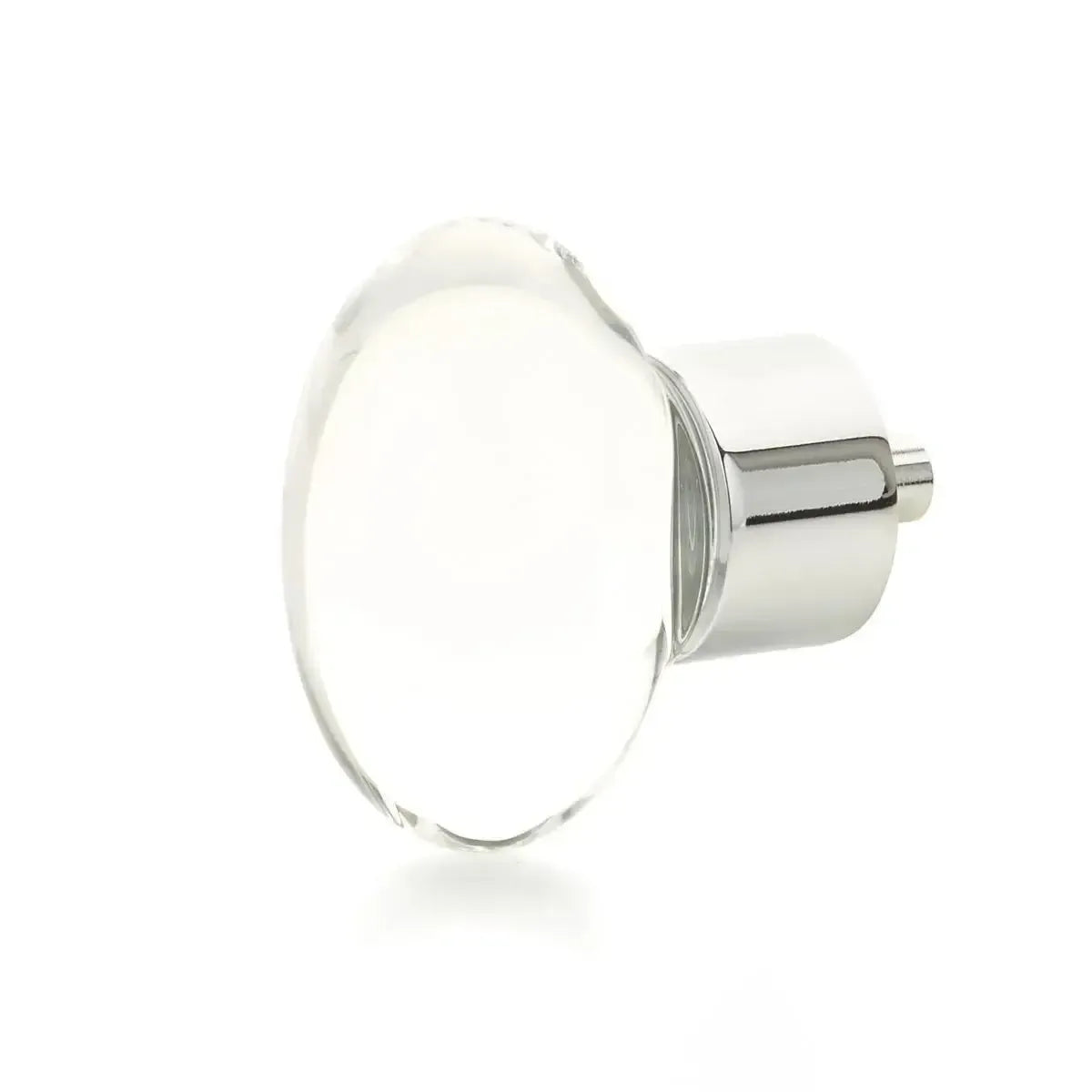 City Lights Oval Glass Knob Polished Chrome