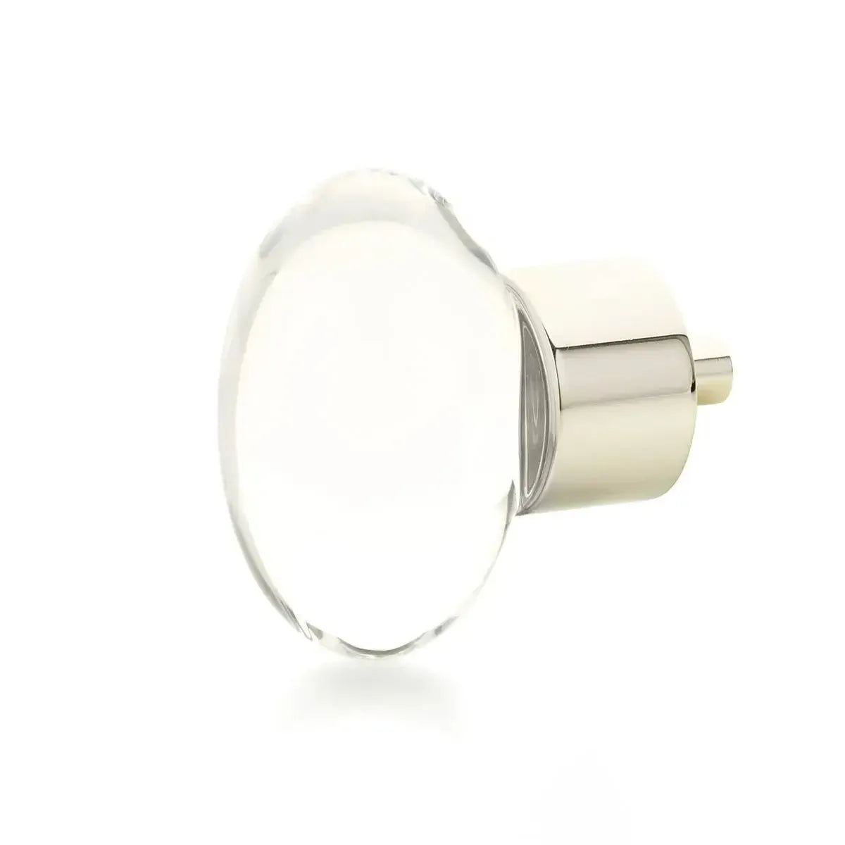 City Lights Oval Glass Knob Polished Nickel