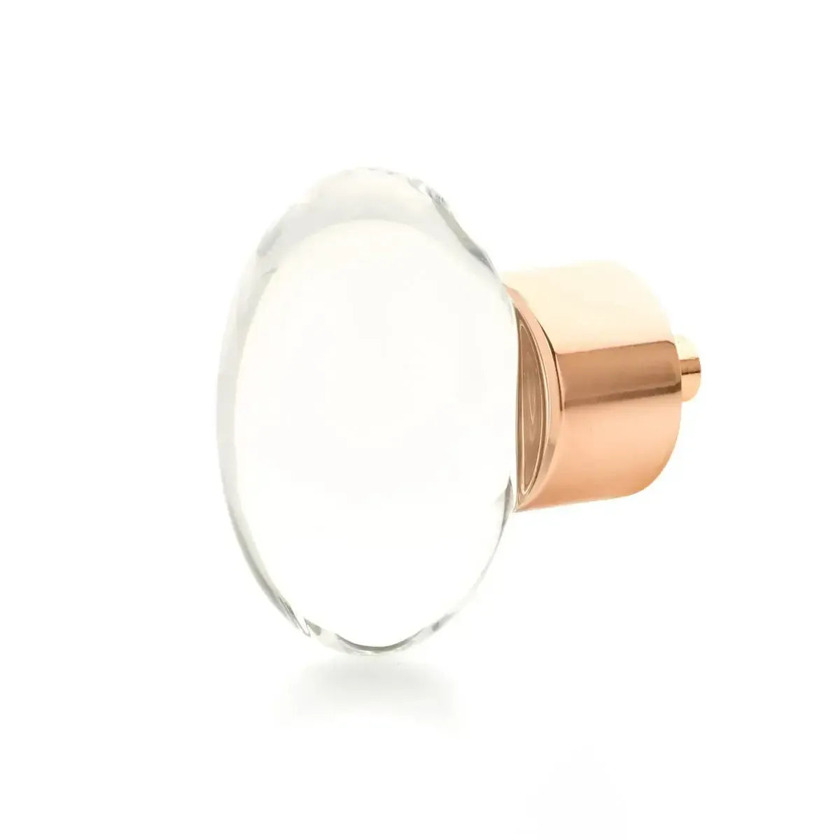 City Lights Oval Glass Knob Polished Rose Gold