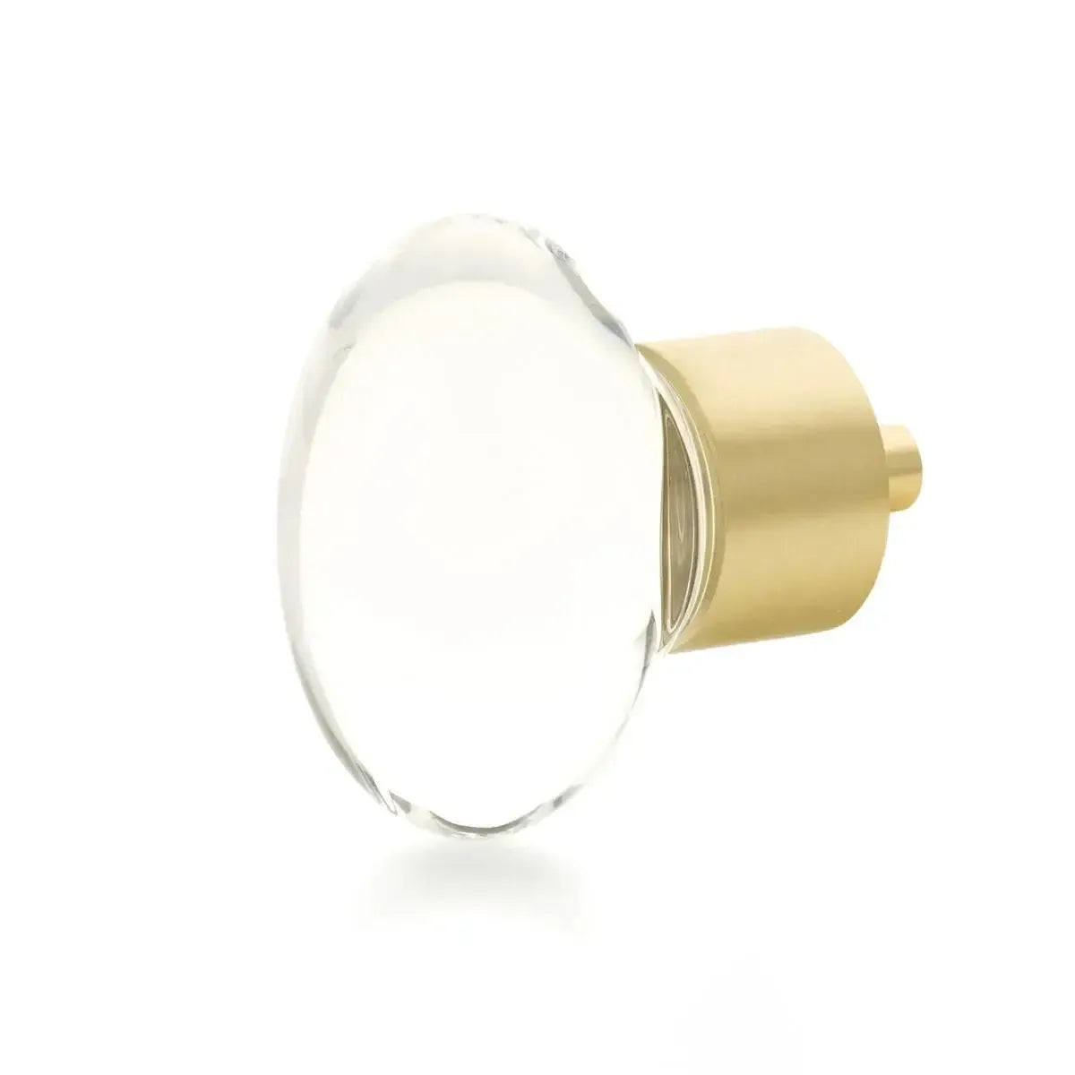 City Lights Oval Glass Knob Satin Brass