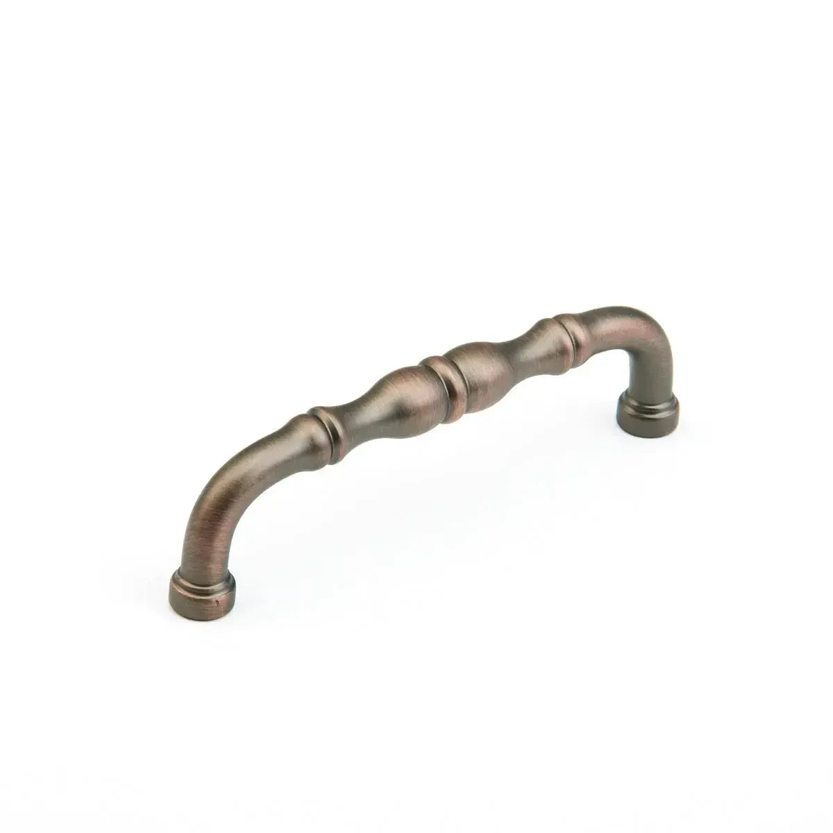The Schaub Colonial Cabinet Pull in Aurora Bronze finish.