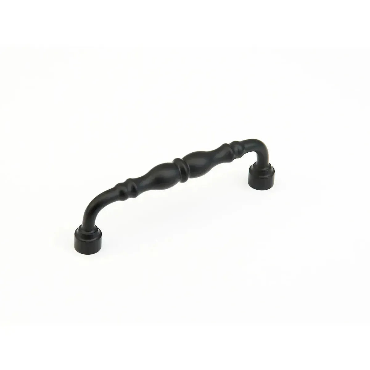The Schaub Colonial Cabinet Pull in Flat Black finish.