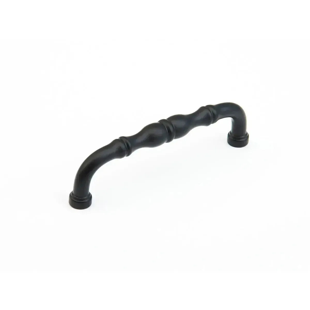 The Schaub Colonial Cabinet Pull in Flat Black finish.