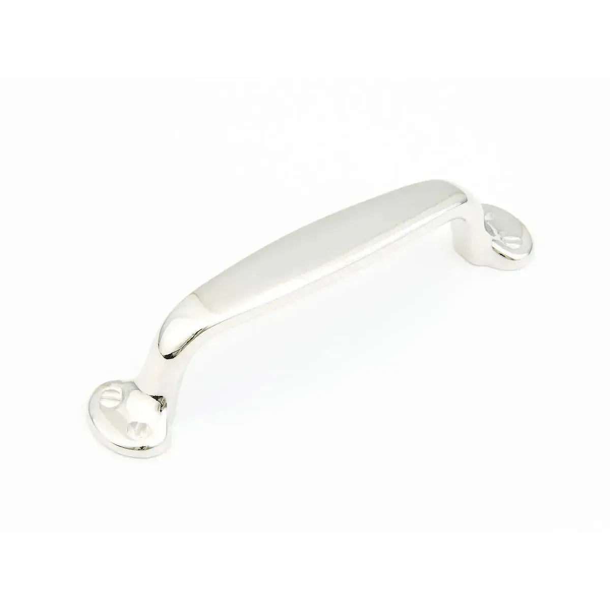 The Schaub Country Cabinet Pull in Polished Nickel finish.