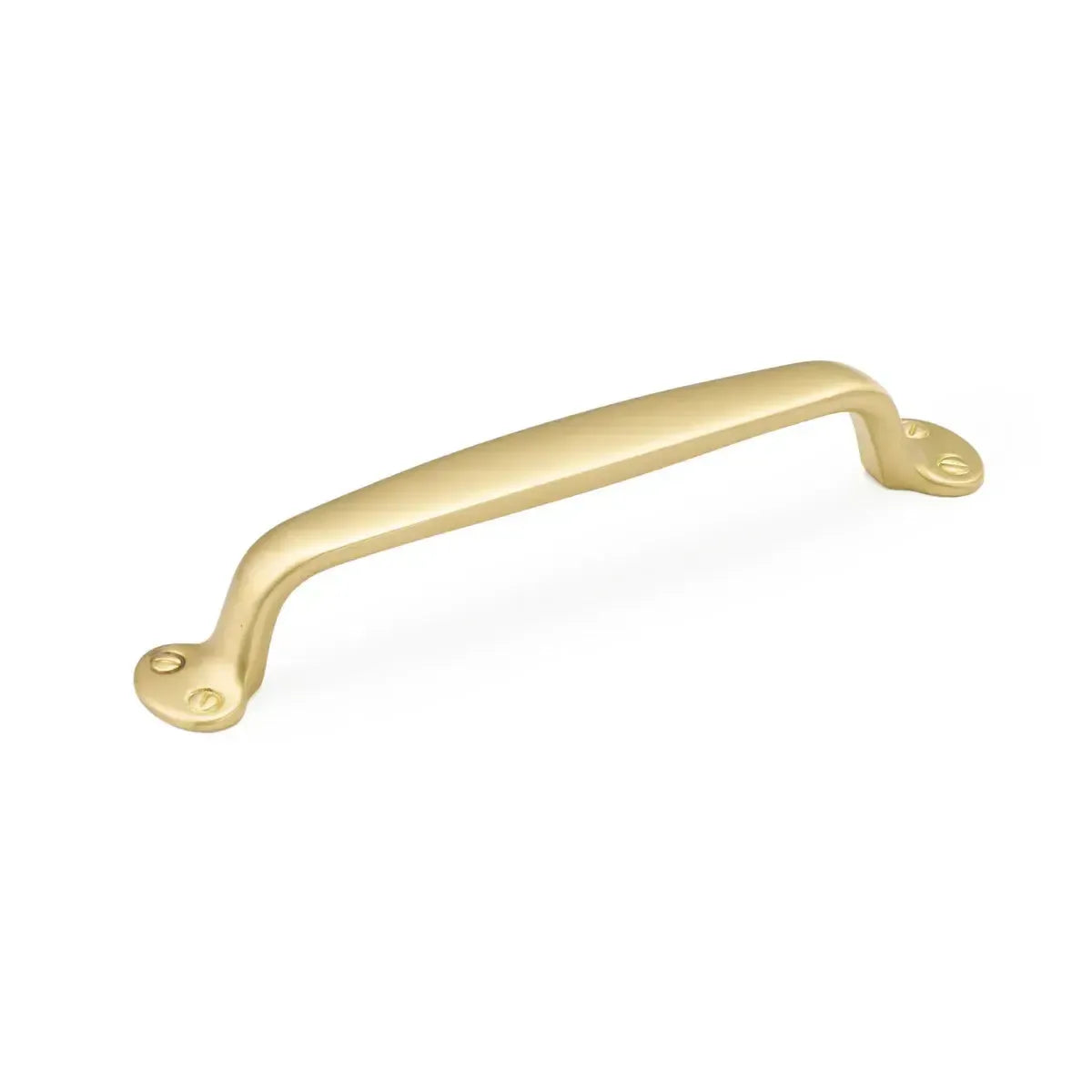 The Schaub Country Cabinet Pull in Satin Brass finish.