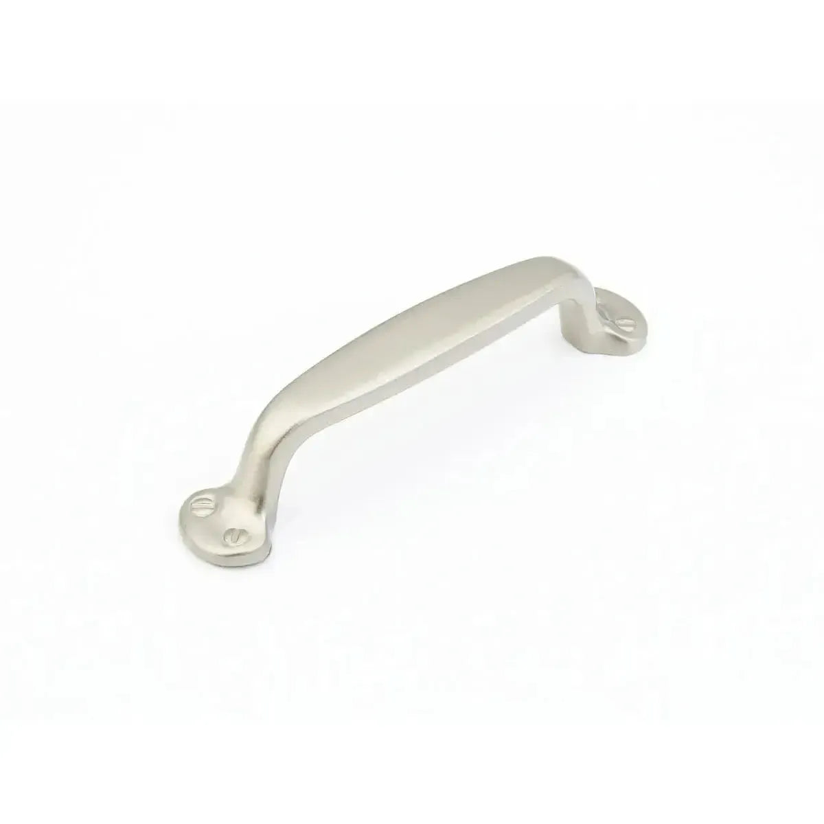 The Schaub Country Cabinet Pull in Satin Nickel finish.