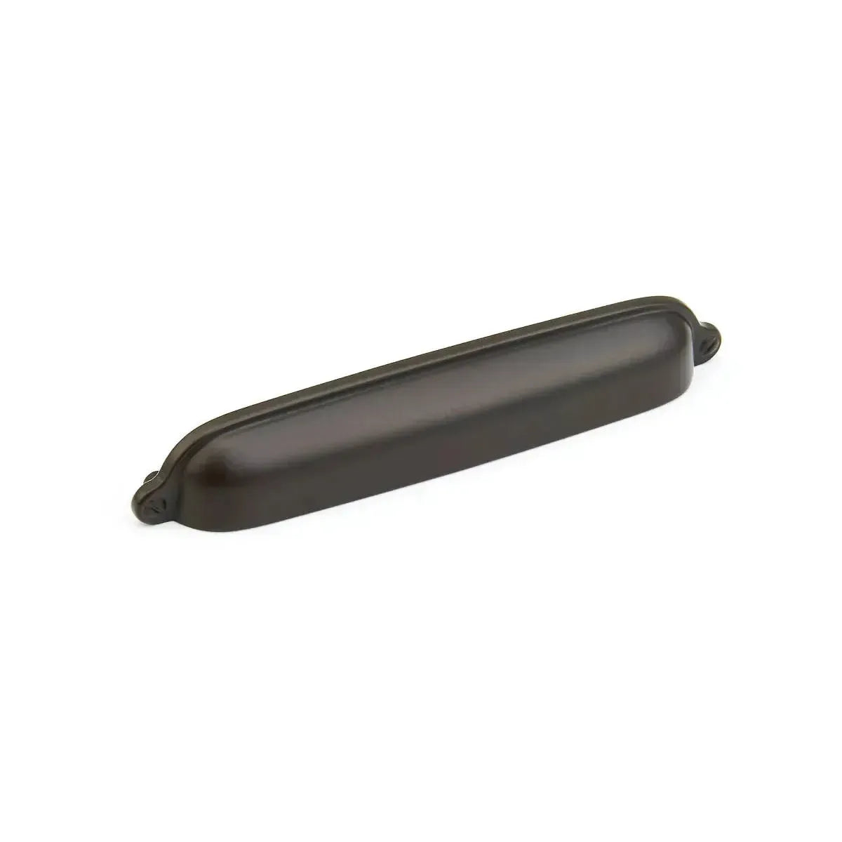 The Schaub Country Cup Pull in Oil Rubbed Bronze finish.