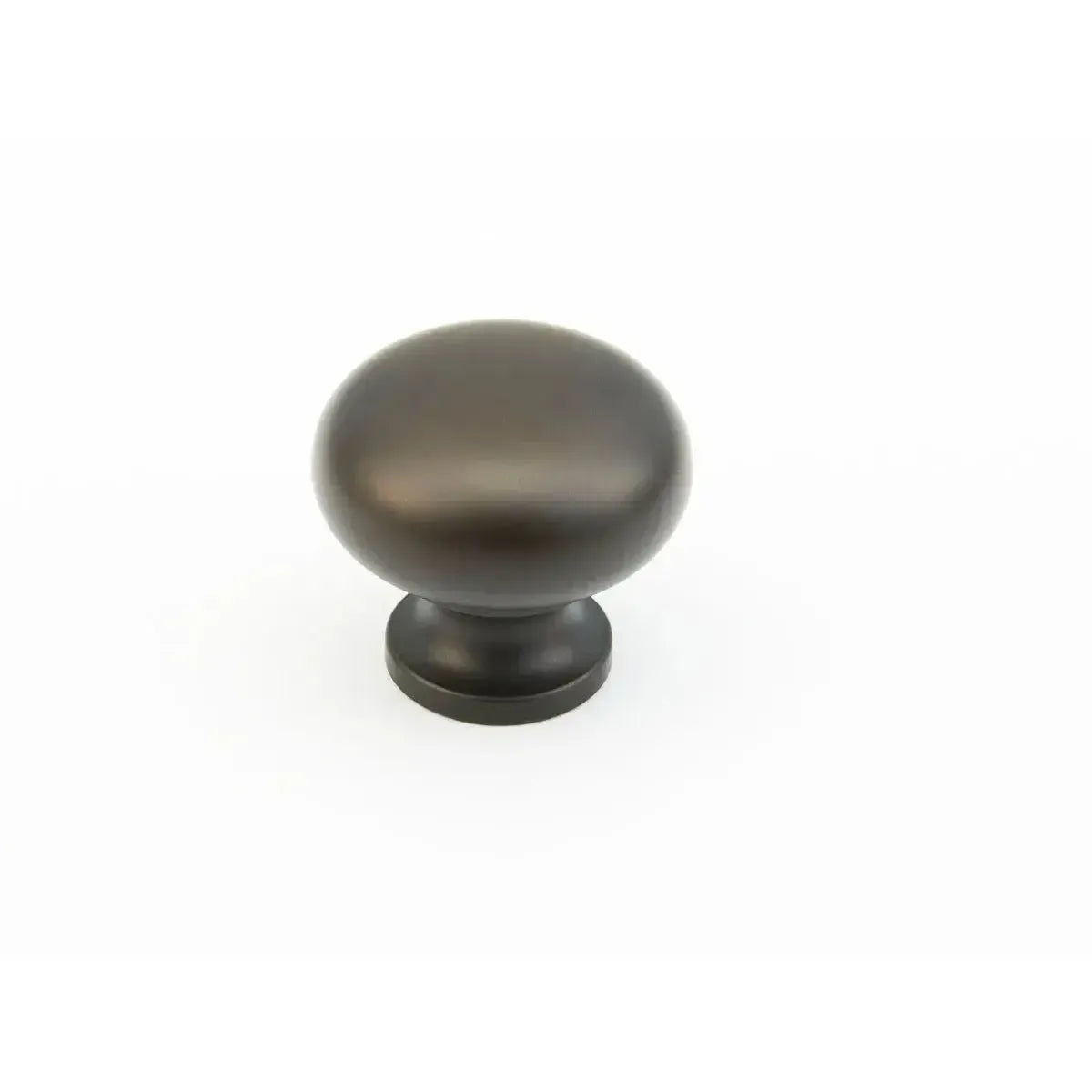The Schaub Traditional Round Cabinet Knob in Oil Rubbed Bronze finish.