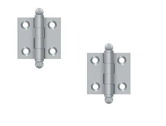 Deltana 1 1/2" x 1 1/2" Hinge with Ball Tips (Pair) Brushed Chrome