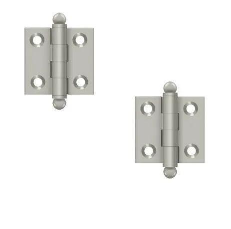 Deltana 1 1/2" x 1 1/2" Hinge with Ball Tips (Pair) Brushed Nickel