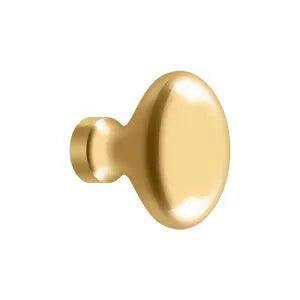 Deltana 1 1/4" Oval Knob in PVD Polished Brass finish