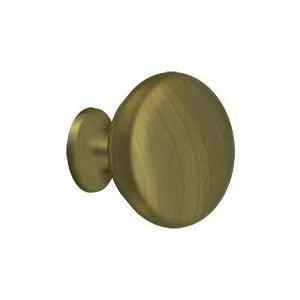 Deltana 1 1/4" Solid Round Knob in Antique Brass finish