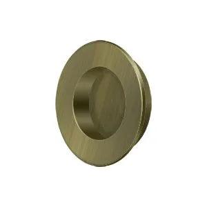Deltana 1 7/8" Round Flush Pull Antique Brass