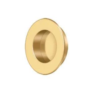 Deltana 1 7/8" Round Flush Pull PVD Polished Brass