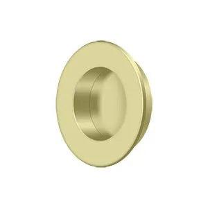 Deltana 1 7/8" Round Flush Pull Unlacquered Brass