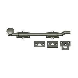 Deltana 10" Heavy Duty Offset Surface Bolt Antique Nickel