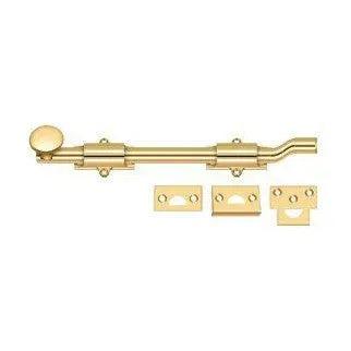 Deltana 10" Heavy Duty Offset Surface Bolt PVD Polished Brass