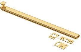 Deltana 12" Heavy Duty Concealed Screw Surface Bolt in PVD Polished Brass finish