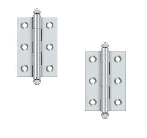 Deltana 2 1/2" x 1 11/16" Hinge with Ball Tips (Pair) Polished Chrome