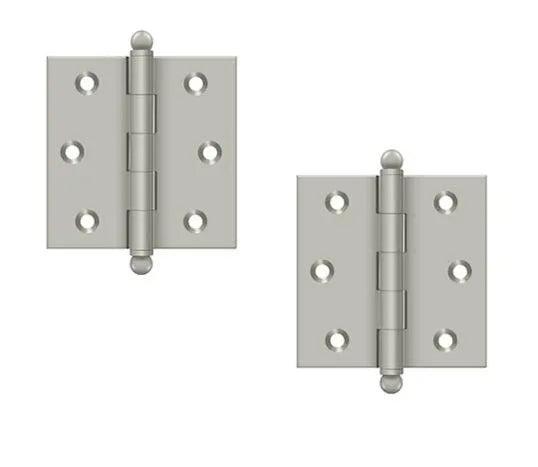 Deltana 2 1/2" x 2 1/2" Hinge with Ball Tips (Pair) Brushed Nickel