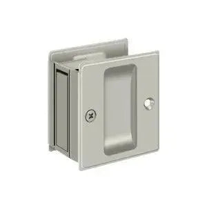 Deltana 2-1/2" x 2-3/4" Pocket Door Lock in Brushed Nickel finish