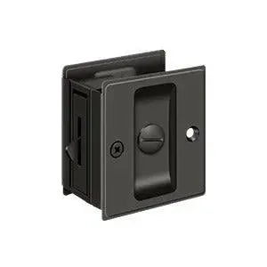 Deltana 2-1/2" x 2-3/4" Pocket Door Lock in Oil Rubbed Bronze finish