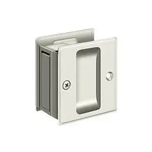 Deltana 2-1/2" x 2-3/4" Pocket Door Lock in Polished Nickel finish