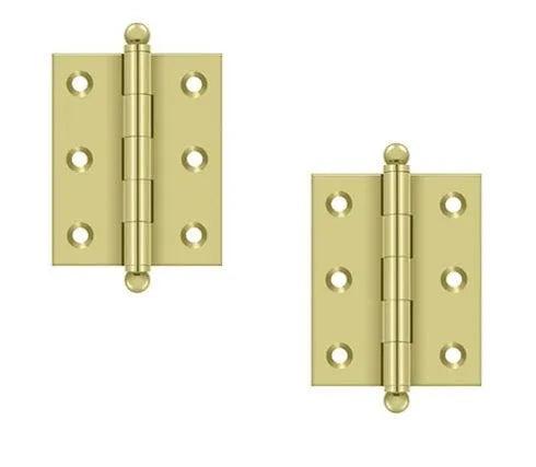Deltana 2 1/2" x 2" Hinge with Ball Tips (Pair) in Polished Brass finish