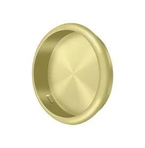 Deltana 2 1/8" Round Flush Pull Polished Brass