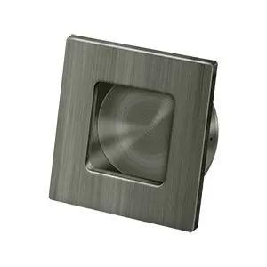 Deltana 2 3/4" Square Heavy Duty Flush Pull Antique Nickel