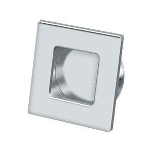 Deltana 2 3/4" Square Heavy Duty Flush Pull Polished Chrome