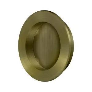 Deltana 2 3/8" Round Flush Pull Antique Brass