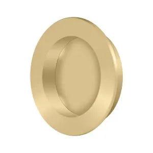 Deltana 2 3/8" Round Flush Pull Brushed Brass