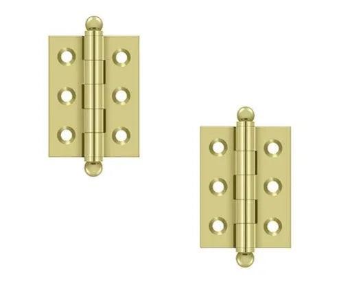 Deltana 2" x 1 1/2" Hinge with Ball Tips (Pair) Polished Brass