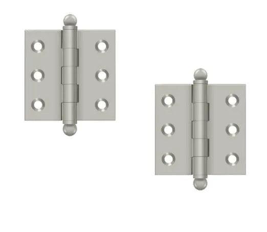 Deltana 2" x 2" Hinge with Ball Tips (Pair) Brushed Nickel
