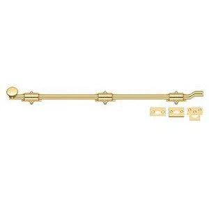 Deltana 26" Heavy Duty Offset Surface Bolt PVD Polished Brass