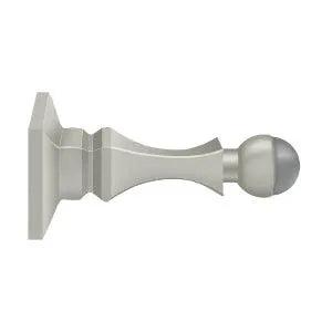 Deltana 3-1/2" Solid Brass Baseboard Door Bumper Brushed Nickel