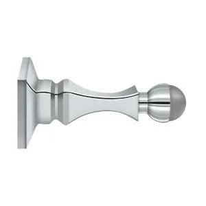 Deltana 3-1/2" Solid Brass Baseboard Door Bumper Polished Chrome