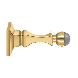 Deltana 3-1/2" Solid Brass Baseboard Door Bumper PVD Polished Brass