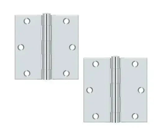 DeltanaDeltana 3-1/2" x 3-1/2" Square Corner Hinge, Residential in 