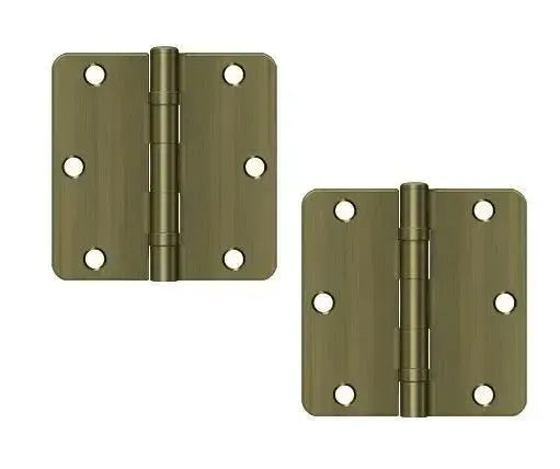 DeltanaDeltana 3-1/2" x 3-1/2" x 1/4" Radius Ball Bearing Hinge, Residential in 