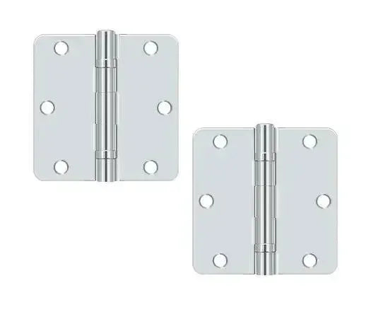 DeltanaDeltana 3-1/2" x 3-1/2" x 1/4" Radius Ball Bearing Hinge, Residential in 