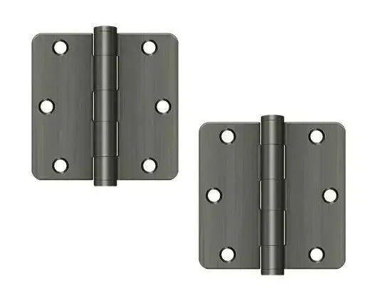 DeltanaDeltana 3-1/2" x 3-1/2" x 1/4" Radius Corner Hinge, Heavy Duty in 