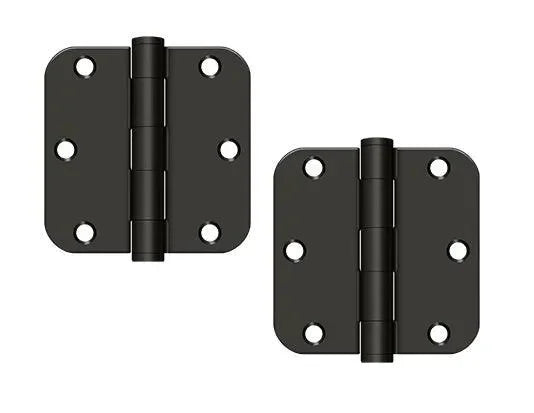 Deltana 3-1/2" x 3-1/2" x 5/8" Radius Hinge, Heavy Duty Oil Rubbed Bronze