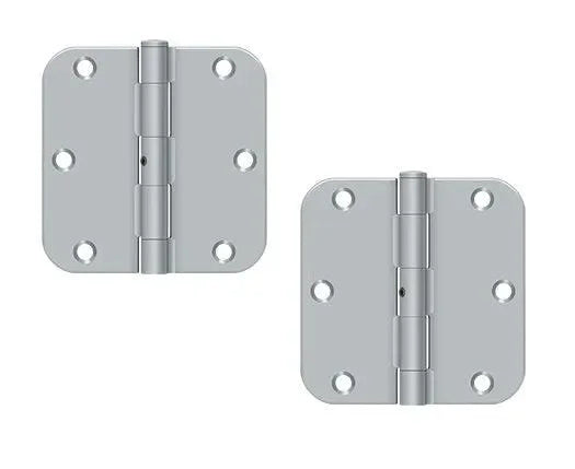 Deltana 3-1/2" x 3-1/2" x 5/8" Radius Hinge, Residential Brushed Nickel