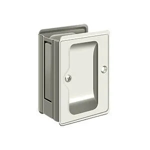 Deltana 3-1/4" x 2 1/4" Heavy Duty Pocket Door Lock; Adjustable in Polished Nickel finish