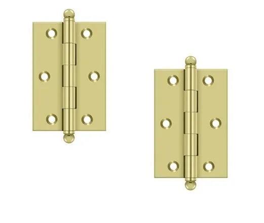 Deltana 3" x 2" Hinge with Ball Tips (Pair) Polished Brass
