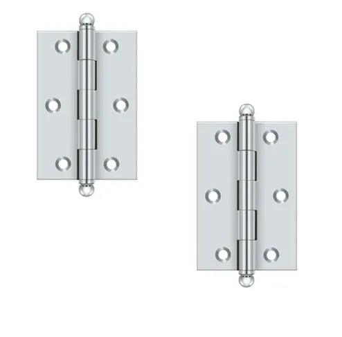 Deltana 3" x 2" Hinge with Ball Tips (Pair) Polished Chrome