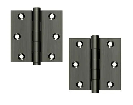 Deltana 3" x 3" Square Corner Hinge Antique Nickel